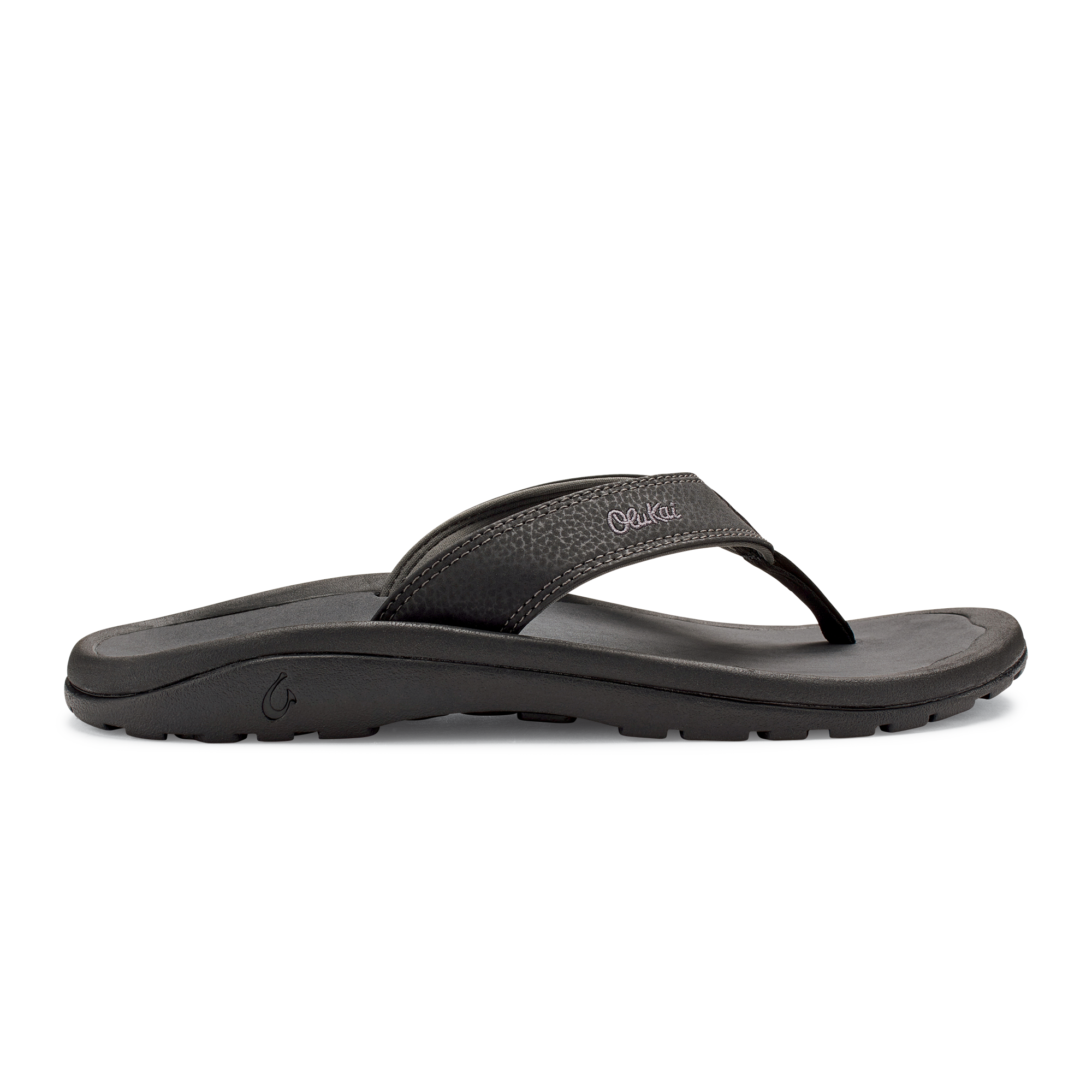 Black olukai flip flops shop