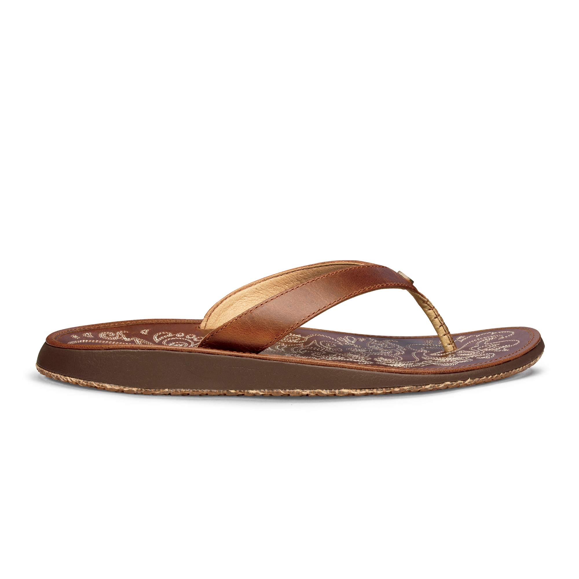 Paniolo Leder Flip Flops fur Damen Natural Natural OluKai OluKai Europe